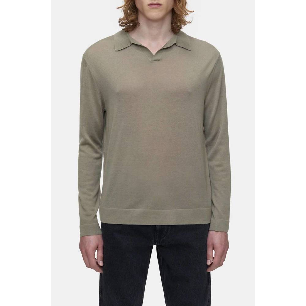 NEW CLOSED men's polo top in natural linen